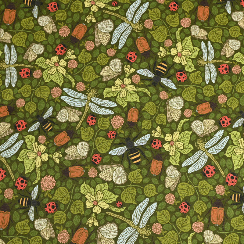 HKM-017747 Cotton Muslin Nordic Retro Print Fabric - 1 Yard (90cm x 110cm)