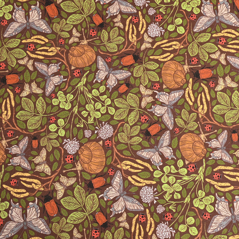 HKM-017747 Cotton Muslin Nordic Retro Print Fabric - 1 Yard (90cm x 110cm)