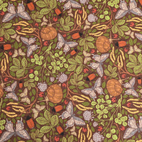 HKM-017747 Cotton Muslin Nordic Retro Print Fabric - 1 Yard (90cm x 110cm)