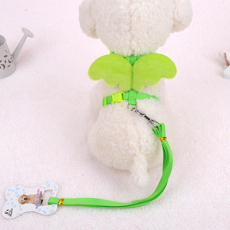 HKM-017747 Pet Walking Lead Rope with Angel Wings Design in Multiple Colors