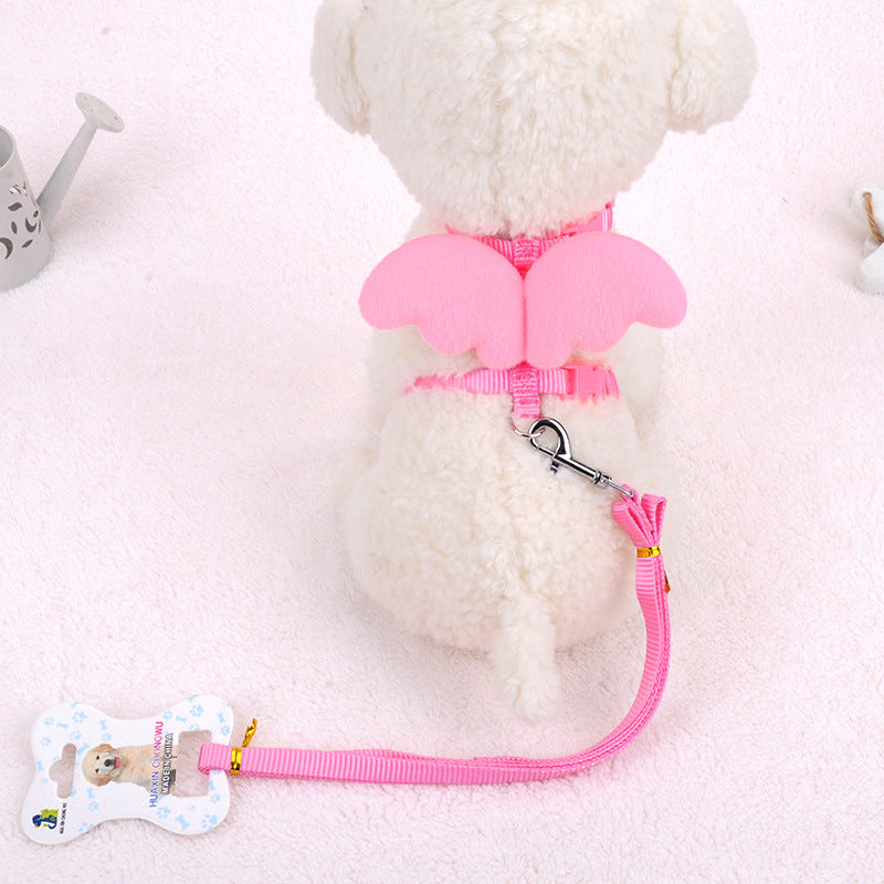 HKM-017747 Pet Walking Lead Rope with Angel Wings Design in Multiple Colors