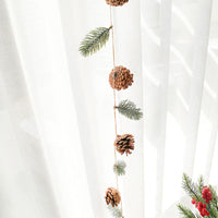HKM-017875 Christmas Pine Cone and Pine Needle Latte Art Decoration Pendant for Holiday Displays