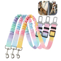 HKM-017875 Elastic Pet Hand Leash with Gradient Color Design - 60-80cm Long, 2.5cm Wide Polyester Rope