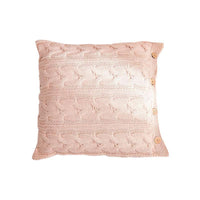 HKM-017875 Murray Iceland Yarn Solid Color Pillow Cover 45x45cm in Pink, Light Green, Beige, Smoky Gray