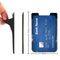 HKM-018003 Black Lycra Adhesive Card Holder for Mobile Phones - Stylish and Durable Accessory
