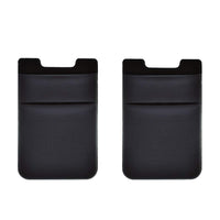 HKM-018003 Black Lycra Adhesive Card Holder for Mobile Phones - Stylish and Durable Accessory