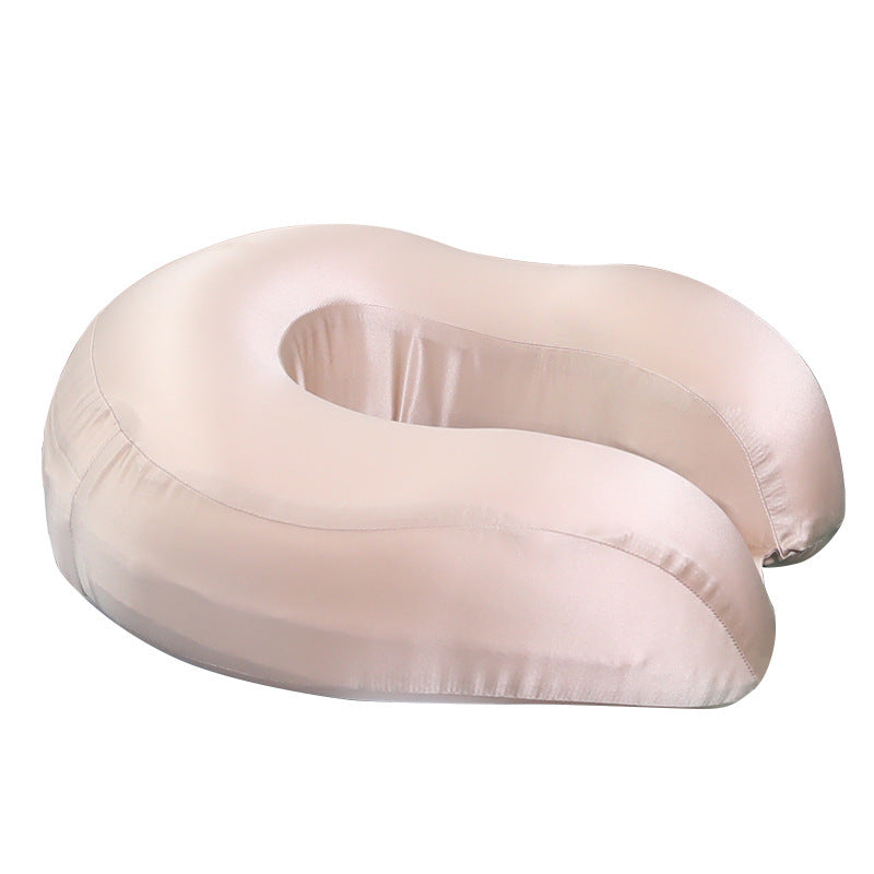 HKM-018195 Silk U-Shape Neck Pillow in Solid Colors for Adults - Various Options Available
