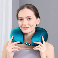 HKM-018195 Silk U-Shape Neck Pillow in Solid Colors for Adults - Various Options Available