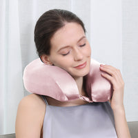 HKM-018195 Silk U-Shape Neck Pillow in Solid Colors for Adults - Various Options Available