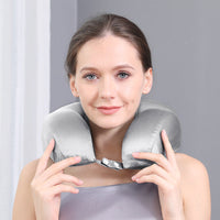 HKM-018195 Silk U-Shape Neck Pillow in Solid Colors for Adults - Various Options Available
