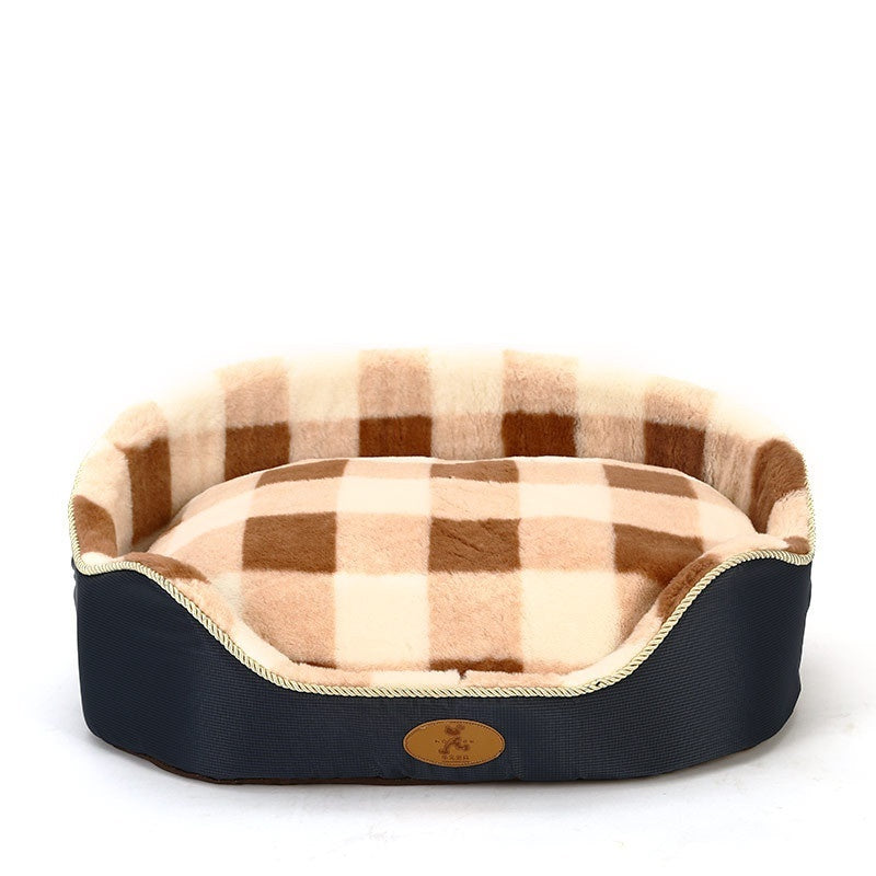 HKM-018259 Cozy and Durable Pet Kennel with Soft Shu Cotton Wool and Fleece Suede, Multiple Sizes Available