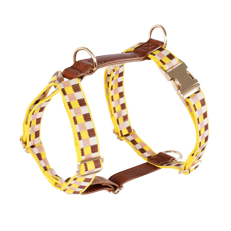 HKM-018259 I-shaped Pet Chest Harness with Matching Leash and Collars in Various Colors