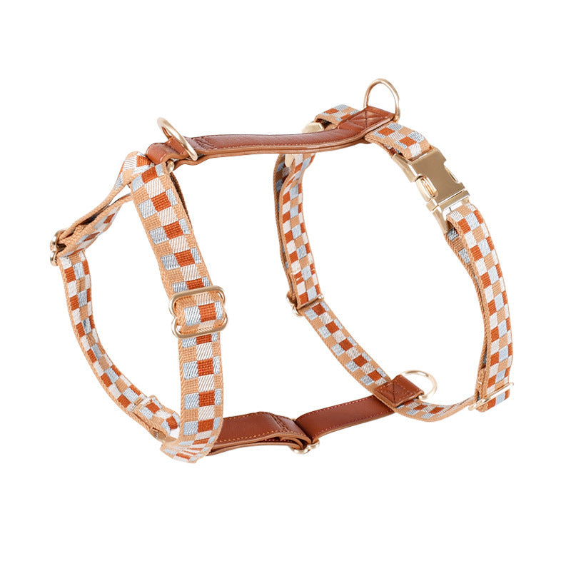 HKM-018259 I-shaped Pet Chest Harness with Matching Leash and Collars in Various Colors