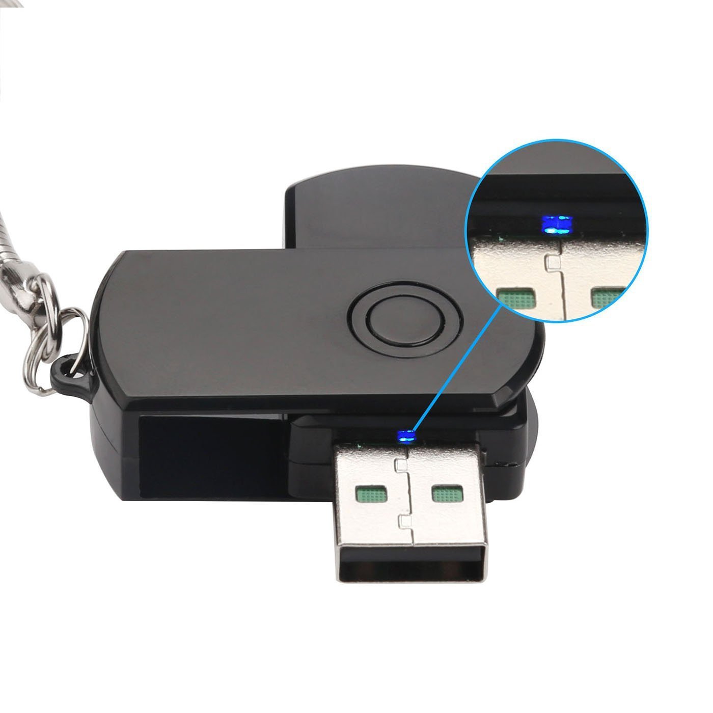 HKM-018259 Voice Activated USB Recorder with 1230 Minutes of WAV Audio Storage
