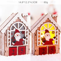 HKM-018515 Christmas Wooden Calendar Scene Decoration Toy - Single Pack