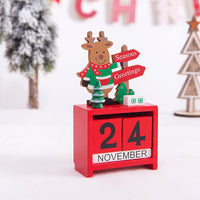 HKM-018515 Christmas Wooden Calendar Scene Decoration Toy - Single Pack
