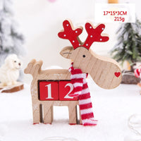 HKM-018515 Christmas Wooden Calendar Scene Decoration Toy - Single Pack