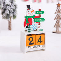 HKM-018515 Christmas Wooden Calendar Scene Decoration Toy - Single Pack