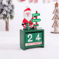 HKM-018515 Christmas Wooden Calendar Scene Decoration Toy - Single Pack