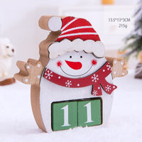HKM-018515 Christmas Wooden Calendar Scene Decoration Toy - Single Pack