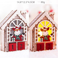 HKM-018515 Christmas Wooden Calendar Scene Decoration Toy - Single Pack