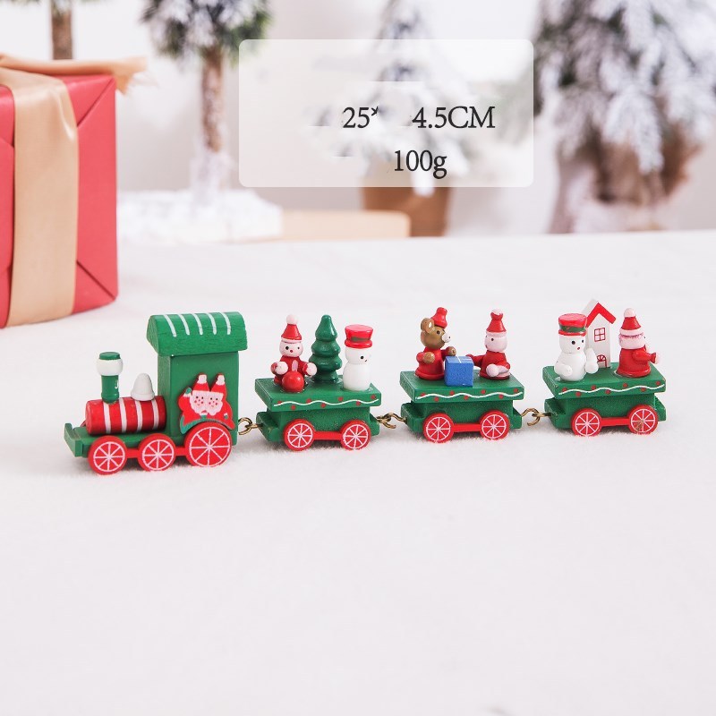 HKM-018515 Christmas Wooden Calendar Scene Decoration Toy - Single Pack