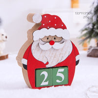 HKM-018515 Christmas Wooden Calendar Scene Decoration Toy - Single Pack