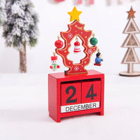 HKM-018515 Christmas Wooden Calendar Scene Decoration Toy - Single Pack