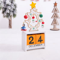 HKM-018515 Christmas Wooden Calendar Scene Decoration Toy - Single Pack