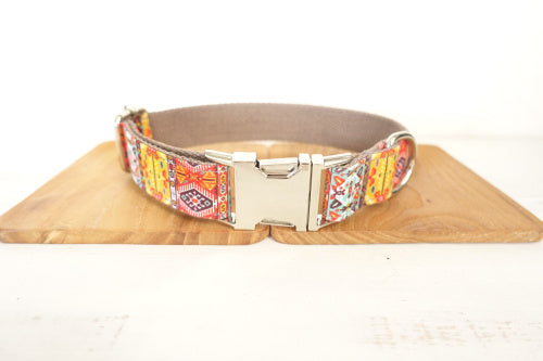 HKM-018579 Funkadelic Matching Collar and Leash Set in Durable Polyester for Stylish Pet Outings