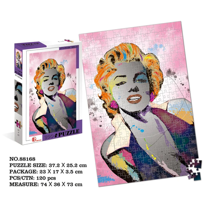 HKM-018643 300-Piece Educational Jigsaw Puzzle for Kids and Adults – Cartoon Design, 37x25cm, Ideal for Ages 8+