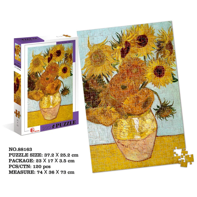 HKM-018643 300-Piece Educational Jigsaw Puzzle for Kids and Adults – Cartoon Design, 37x25cm, Ideal for Ages 8+