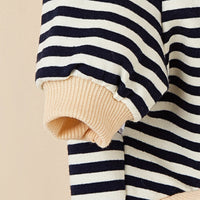 HKM-018643 Pet Striped Hooded Sweater for Dogs - Cozy Polyester Two-Legged Apparel