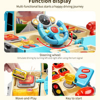 HKM-018707 Driving Simulation School Bus Toy for Pretend Play – Ages 5 to 13, Plastic Model
