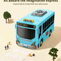 HKM-018707 Driving Simulation School Bus Toy for Pretend Play – Ages 5 to 13, Plastic Model