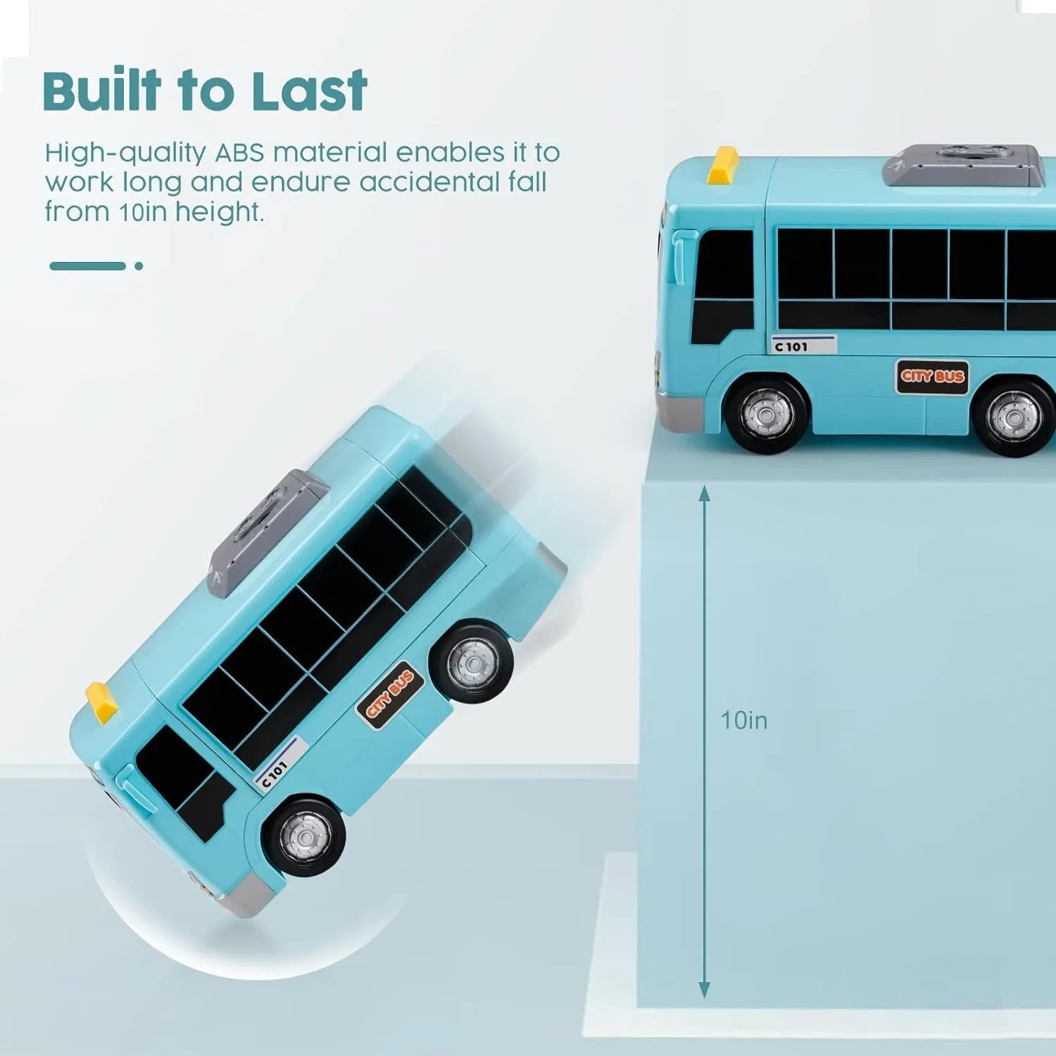 Driving Simulation School Bus Toy for Pretend Play – Ages 5 to 13, Plastic Model