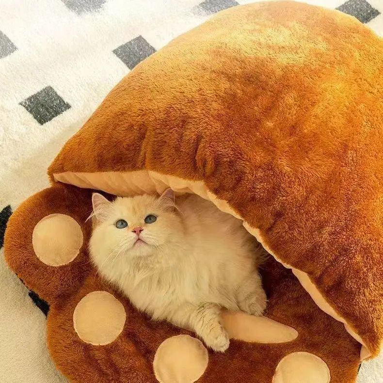 HKM-018707 Semi-Enclosed Cold Proof Doghouse for All-Season Use – Disassemblable and Washable Cat Sleeping Bag