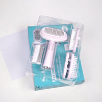 HKM-018835 Pet Hair Removal Steel Needle Comb and Bath Brush - Blue or Pink