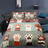 HKM-018899 Cartoon Animal Kitten 3D Digital Printing Duvet Cover and Pillowcase Set - Multiple Sizes Available