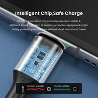 HKM-018963 PD100W Type-C Fast Charging Data Cable - Male to Male, 1m Length, Compatible with Type-C Devices