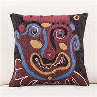 HKM-019283 Picasso-Inspired Cotton Linen Pillowcase 45x45CM