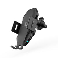 HKM-019283 Touch-Sensitive Wireless Charger for Car with Suction Cup Mount – Matte Black and Space Gray Options