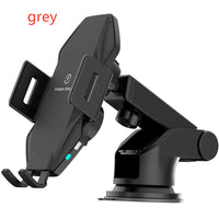 HKM-019283 Touch-Sensitive Wireless Charger for Car with Suction Cup Mount – Matte Black and Space Gray Options