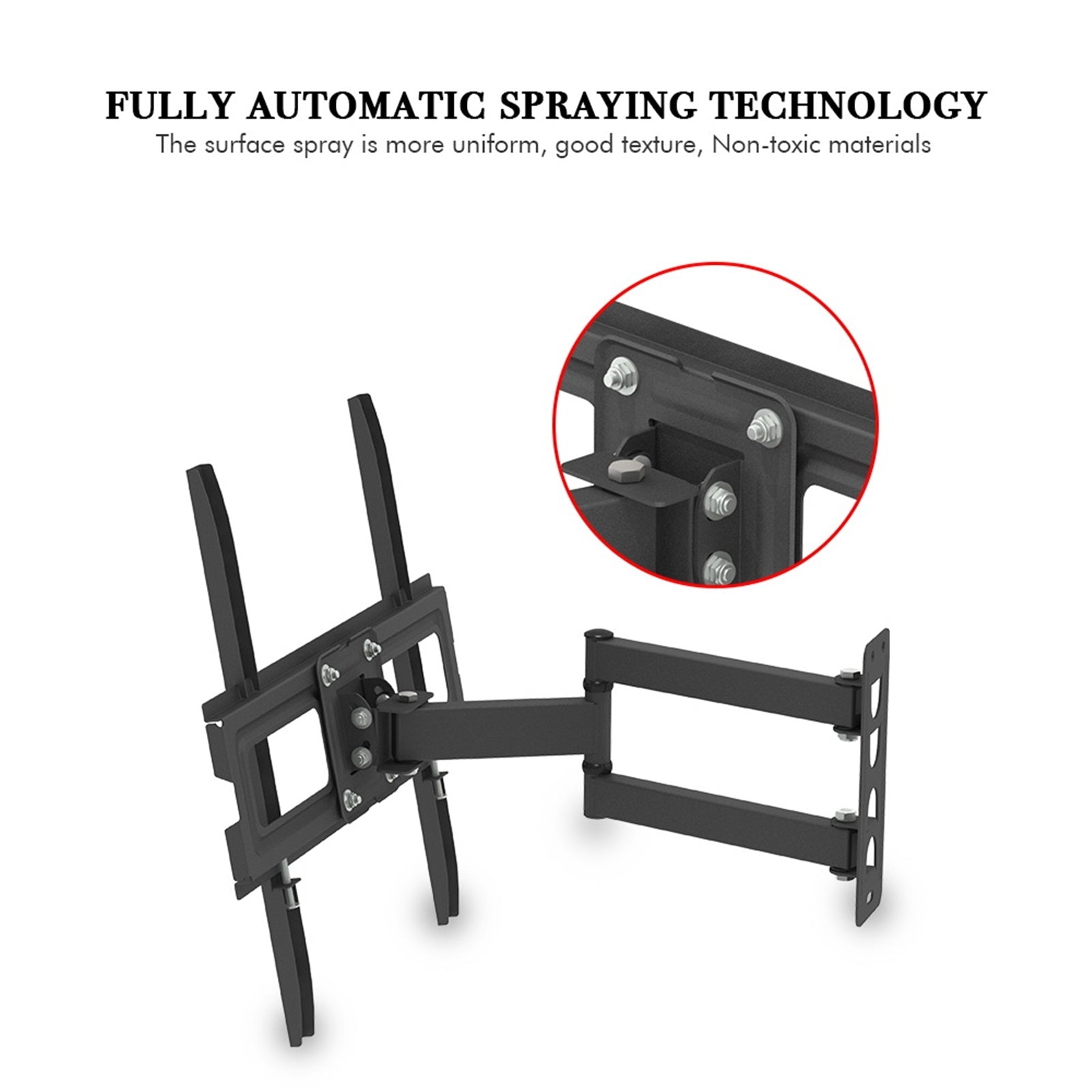 HKM-019411 32-65 Inch TV Wall Mount Bracket with Adjustable Tilt, Load Capacity 35kg, Space-Saving Design