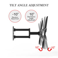 HKM-019411 32-65 Inch TV Wall Mount Bracket with Adjustable Tilt, Load Capacity 35kg, Space-Saving Design