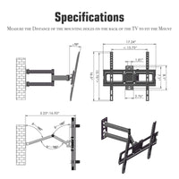 HKM-019411 32-65 Inch TV Wall Mount Bracket with Adjustable Tilt, Load Capacity 35kg, Space-Saving Design