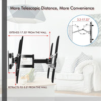 HKM-019411 32-65 Inch TV Wall Mount Bracket with Adjustable Tilt, Load Capacity 35kg, Space-Saving Design