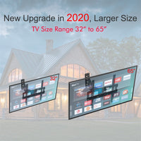 HKM-019411 32-65 Inch TV Wall Mount Bracket with Adjustable Tilt, Load Capacity 35kg, Space-Saving Design