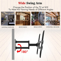 HKM-019411 32-65 Inch TV Wall Mount Bracket with Adjustable Tilt, Load Capacity 35kg, Space-Saving Design