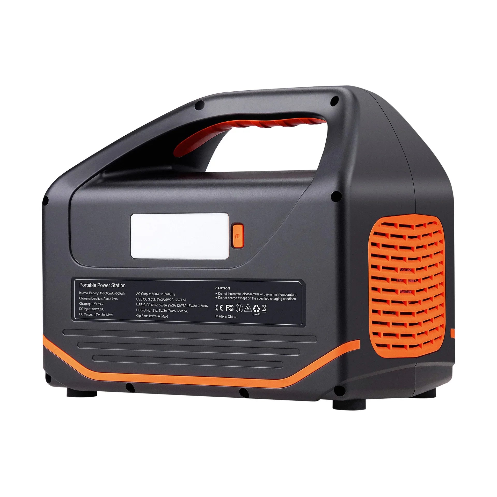 KTX-019411 Portable 600W Outdoor Solar Energy Storage Power Supply with Multi-Port Outputs